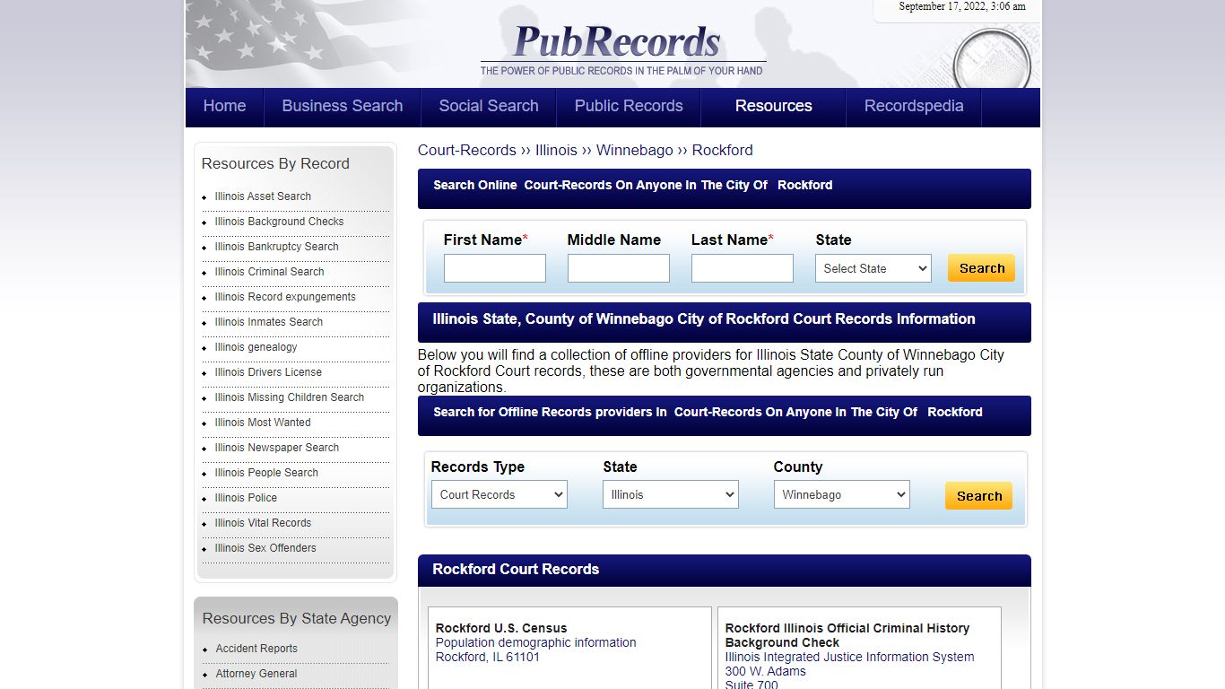 Rockford, Winnebago County, Illinois Court Records - Pubrecords.com